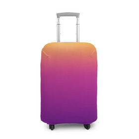 Чехол для чемодана 3D с принтом Чёткий градиент в Белгороде, 86% полиэфир, 14% спандекс | двустороннее нанесение принта, прорези для ручек и колес | cs:go | градиент | диджей | желтый | музыка | розовый | синий | фиолетовый | чёткий