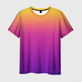 Мужская футболка 3D с принтом Чёткий градиент в Белгороде, 100% полиэфир | прямой крой, круглый вырез горловины, длина до линии бедер | cs:go | градиент | диджей | желтый | музыка | розовый | синий | фиолетовый | чёткий