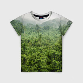 Детская футболка 3D с принтом Потрясающие тропики в Белгороде, 100% гипоаллергенный полиэфир | прямой крой, круглый вырез горловины, длина до линии бедер, чуть спущенное плечо, ткань немного тянется | деревья | джунгли | зелень | красиво | лес | пейзаж | фото