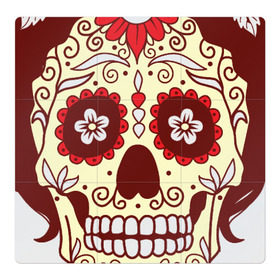 Магнитный плакат 3Х3 с принтом День мертвецов в Белгороде, Полимерный материал с магнитным слоем | 9 деталей размером 9*9 см | cobwebs | color | day of the dead | dead | death | eyes | girl | holiday | makeup | mask | mexican skull | mexico | ornament | pattern | взгляд | девушка | день мертвых | макияж | маска | мексика | мексиканский череп | мертвецов | орнамент | паутина | пра
