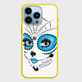 Чехол для iPhone 13 Pro с принтом Мексиканский череп в Белгороде,  |  | белый | девушка | день мертвых | мексика | традция | узоры | цветы
