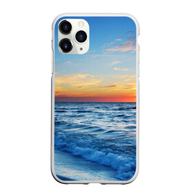 Чехол для iPhone 11 Pro Max матовый с принтом Море на закате в Белгороде, Силикон |  | волны | закат | море | небо | облака | пейзаж | пляж