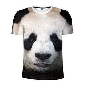 Мужская футболка 3D спортивная с принтом Милая панда в Белгороде, 100% полиэстер с улучшенными характеристиками | приталенный силуэт, круглая горловина, широкие плечи, сужается к линии бедра | animal | hunny | panda | животные | классная | милая | милота | панда | фото | хорошая