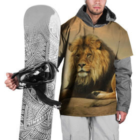 Накидка на куртку 3D с принтом Величиственый лев в Белгороде, 100% полиэстер |  | Тематика изображения на принте: царь зверей
