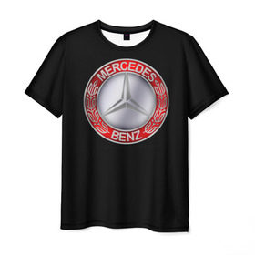 Мужская футболка 3D с принтом MERSEDES BENZ в Белгороде, 100% полиэфир | прямой крой, круглый вырез горловины, длина до линии бедер | авто | автомобиль | водитель | машина