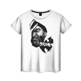 Женская футболка 3D с принтом Methodman в Белгороде, 100% полиэфир ( синтетическое хлопкоподобное полотно) | прямой крой, круглый вырез горловины, длина до линии бедер | gza | hip hop | rza | wu fam | ву танг клан | хип хоп