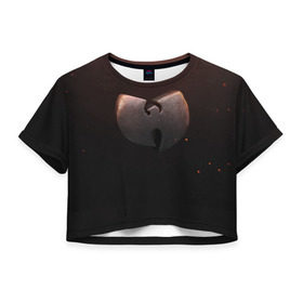 Женская футболка 3D укороченная с принтом Wu-tang Clan в Белгороде, 100% полиэстер | круглая горловина, длина футболки до линии талии, рукава с отворотами | gza | hip hop | rza | wu fam | ву танг клан | хип хоп