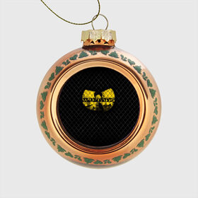 Стеклянный ёлочный шар с принтом Wu-Tang Clan в Белгороде, Стекло | Диаметр: 80 мм | Тематика изображения на принте: wu tang