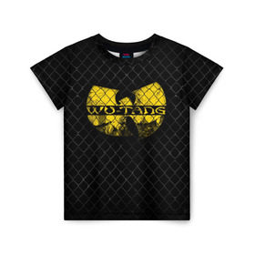 Детская футболка 3D с принтом Wu-Tang Clan в Белгороде, 100% гипоаллергенный полиэфир | прямой крой, круглый вырез горловины, длина до линии бедер, чуть спущенное плечо, ткань немного тянется | Тематика изображения на принте: wu tang