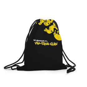 Рюкзак-мешок 3D с принтом Wu-Tang clan в Белгороде, 100% полиэстер | плотность ткани — 200 г/м2, размер — 35 х 45 см; лямки — толстые шнурки, застежка на шнуровке, без карманов и подкладки | wu tang