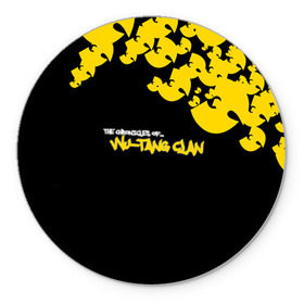 Коврик круглый с принтом Wu-Tang clan в Белгороде, резина и полиэстер | круглая форма, изображение наносится на всю лицевую часть | Тематика изображения на принте: wu tang