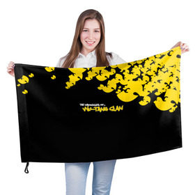 Флаг 3D с принтом Wu-Tang clan в Белгороде, 100% полиэстер | плотность ткани — 95 г/м2, размер — 67 х 109 см. Принт наносится с одной стороны | wu tang