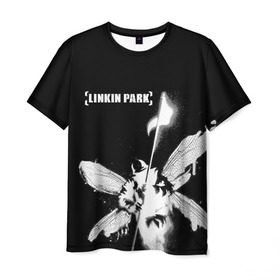Мужская футболка 3D с принтом Linkin Park в Белгороде, 100% полиэфир | прямой крой, круглый вырез горловины, длина до линии бедер | Тематика изображения на принте: linkin park
