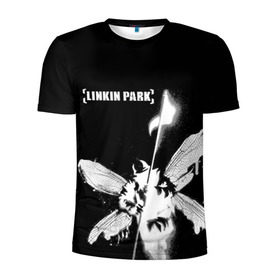Мужская футболка 3D спортивная с принтом Linkin Park в Белгороде, 100% полиэстер с улучшенными характеристиками | приталенный силуэт, круглая горловина, широкие плечи, сужается к линии бедра | linkin park