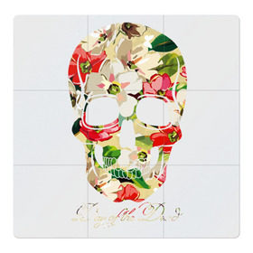 Магнитный плакат 3Х3 с принтом Мексиканский череп в Белгороде, Полимерный материал с магнитным слоем | 9 деталей размером 9*9 см | Тематика изображения на принте: 