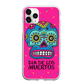 Чехол для iPhone 11 Pro матовый с принтом Мексиканский череп в Белгороде, Силикон |  | Тематика изображения на принте: день мертвыхб сахарный череп | мексика | традиция | узоры | цветы