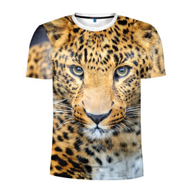 Мужская футболка 3D спортивная с принтом Хищные животные в Белгороде, 100% полиэстер с улучшенными характеристиками | приталенный силуэт, круглая горловина, широкие плечи, сужается к линии бедра | леопард | пятнистый | хищник