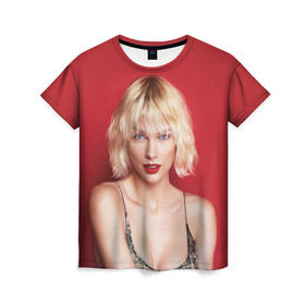 Женская футболка 3D с принтом Taylor Swift в Белгороде, 100% полиэфир ( синтетическое хлопкоподобное полотно) | прямой крой, круглый вырез горловины, длина до линии бедер | звезда | знаменитость | музыка | певица