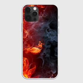 Чехол для iPhone 12 Pro с принтом Стихия огня в Белгороде, силикон | область печати: задняя сторона чехла, без боковых панелей | Тематика изображения на принте: дым | пламя | страсть