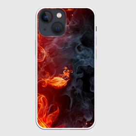 Чехол для iPhone 13 mini с принтом Стихия огня в Белгороде,  |  | Тематика изображения на принте: дым | пламя | страсть