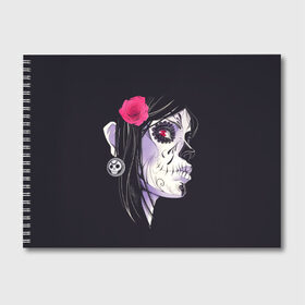 Альбом для рисования с принтом День мертвецов в Белгороде, 100% бумага
 | матовая бумага, плотность 200 мг. | mexi | день мертвых | мексика | мексиканский череп | мертвецов | орнамент | праздник | узоры | цветы