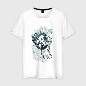 Мужская футболка хлопок с принтом Игуана в Белгороде, 100% хлопок | прямой крой, круглый вырез горловины, длина до линии бедер, слегка спущенное плечо. | хищник | ящерица