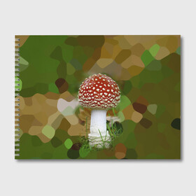 Альбом для рисования с принтом Мухоморчик в Белгороде, 100% бумага
 | матовая бумага, плотность 200 мг. | Тематика изображения на принте: гриб | камуфляж | лес | мухомор | поганка | яд | ядовитый