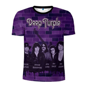 Мужская футболка 3D спортивная с принтом Deep Purple в Белгороде, 100% полиэстер с улучшенными характеристиками | приталенный силуэт, круглая горловина, широкие плечи, сужается к линии бедра | deep purple | music | rock | музыка | рок