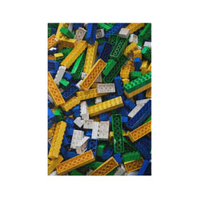Обложка для паспорта матовая кожа с принтом Конструктор LEGO в Белгороде, натуральная матовая кожа | размер 19,3 х 13,7 см; прозрачные пластиковые крепления | Тематика изображения на принте: игрушка | конструктор | лего