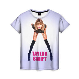 Женская футболка 3D с принтом Taylor Swift в Белгороде, 100% полиэфир ( синтетическое хлопкоподобное полотно) | прямой крой, круглый вырез горловины, длина до линии бедер | звезда | знаменитость | музыка | певица | тейлор свифт