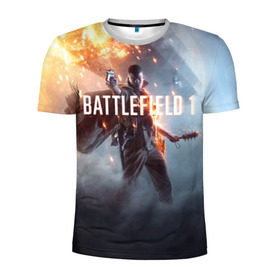 Мужская футболка 3D спортивная с принтом Battlefield в Белгороде, 100% полиэстер с улучшенными характеристиками | приталенный силуэт, круглая горловина, широкие плечи, сужается к линии бедра | battlefield батла | батлфилд