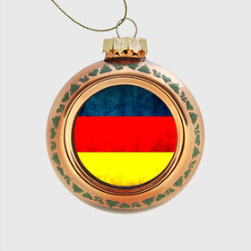 Стеклянный ёлочный шар с принтом Германия в Белгороде, Стекло | Диаметр: 80 мм | европа | триколор | флаг