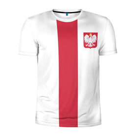 Мужская футболка 3D спортивная с принтом Сборная Польша в Белгороде, 100% полиэстер с улучшенными характеристиками | приталенный силуэт, круглая горловина, широкие плечи, сужается к линии бедра | Тематика изображения на принте: левандовски | футбол