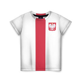 Детская футболка 3D с принтом Сборная Польша в Белгороде, 100% гипоаллергенный полиэфир | прямой крой, круглый вырез горловины, длина до линии бедер, чуть спущенное плечо, ткань немного тянется | левандовски | футбол