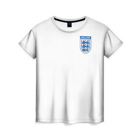 Женская футболка 3D с принтом Сборная Англия в Белгороде, 100% полиэфир ( синтетическое хлопкоподобное полотно) | прямой крой, круглый вырез горловины, длина до линии бедер | england | варди | футбол