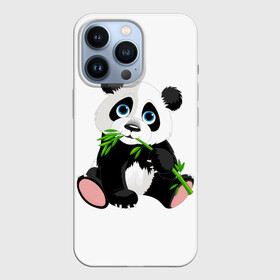 Чехол для iPhone 13 Pro с принтом Пандочка в Белгороде,  |  | бамбук | голубые глаза | панда