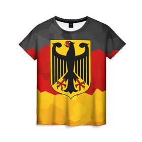 Женская футболка 3D с принтом Германия в Белгороде, 100% полиэфир ( синтетическое хлопкоподобное полотно) | прямой крой, круглый вырез горловины, длина до линии бедер | 