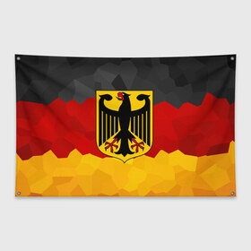 Флаг-баннер с принтом Германия в Белгороде, 100% полиэстер | размер 67 х 109 см, плотность ткани — 95 г/м2; по краям флага есть четыре люверса для крепления | 