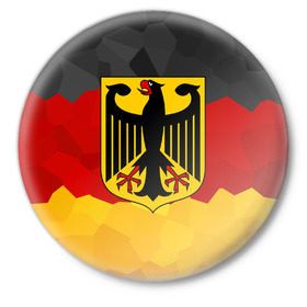 Значок с принтом Германия в Белгороде,  металл | круглая форма, металлическая застежка в виде булавки | Тематика изображения на принте: 