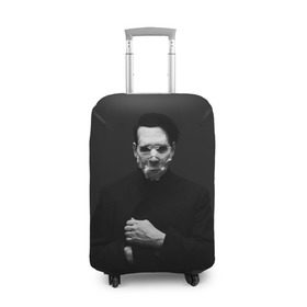 Чехол для чемодана 3D с принтом Marilyn Manson в Белгороде, 86% полиэфир, 14% спандекс | двустороннее нанесение принта, прорези для ручек и колес | звезда | знаменитость | музыка | мэрилин мэнсон | певец | рокер