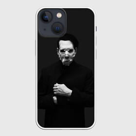 Чехол для iPhone 13 mini с принтом Marilyn Manson в Белгороде,  |  | звезда | знаменитость | музыка | мэрилин мэнсон | певец | рокер