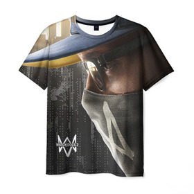 Мужская футболка 3D с принтом Watch Dogs 2 в Белгороде, 100% полиэфир | прямой крой, круглый вырез горловины, длина до линии бедер | watch dogs