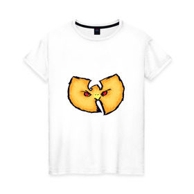 Женская футболка хлопок с принтом Wu-Tang Clan в Белгороде, 100% хлопок | прямой крой, круглый вырез горловины, длина до линии бедер, слегка спущенное плечо | gza | hip hop | rza | wu fam | ву танг клан | хип хоп