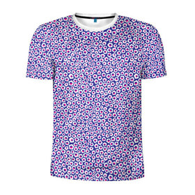 Мужская футболка 3D спортивная с принтом Состою из клеток в Белгороде, 100% полиэстер с улучшенными характеристиками | приталенный силуэт, круглая горловина, широкие плечи, сужается к линии бедра | классно | красиво | краска | красный | круто | синий | текстура | фиолетовый | форма | цвет