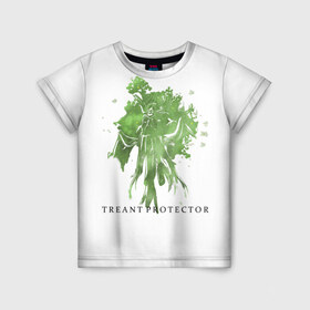 Детская футболка 3D с принтом Treant Protector в Белгороде, 100% гипоаллергенный полиэфир | прямой крой, круглый вырез горловины, длина до линии бедер, чуть спущенное плечо, ткань немного тянется | dota 2 | treant protector | дерево | дота