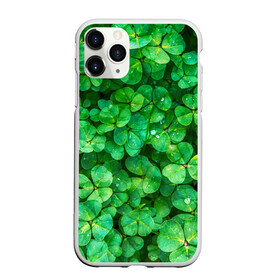 Чехол для iPhone 11 Pro матовый с принтом клевер в Белгороде, Силикон |  | зелень | ирландия | клевер | лето | листья | солнце | цветы