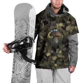 Накидка на куртку 3D с принтом Грибной охотник в Белгороде, 100% полиэстер |  | Тематика изображения на принте: hunter | грибы | камуфляж | лес | охота