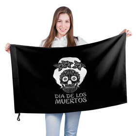 Флаг 3D с принтом День мертвецов в Белгороде, 100% полиэстер | плотность ткани — 95 г/м2, размер — 67 х 109 см. Принт наносится с одной стороны | halloween | mexiэллоуин | день мертвых | мексика | мексиканский череп | мертвецов | о | орнамент | праздник | узоры | хэллоуин | цветы