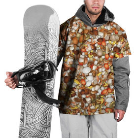 Накидка на куртку 3D с принтом Грибы. Много грибов в Белгороде, 100% полиэстер |  | Тематика изображения на принте: лес | охота