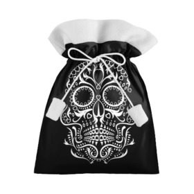 Подарочный 3D мешок с принтом Мексиканский череп в Белгороде, 100% полиэстер | Размер: 29*39 см | color | dead | death | eyes | girl | halloween | holiday | makeup | mask | mexican skull | mexico | ornament | pattern | взгляд | девушка | день мертвых | макияж | маска | мексика | мексиканский череп | мертвецов | орнамент | паутина | праздник